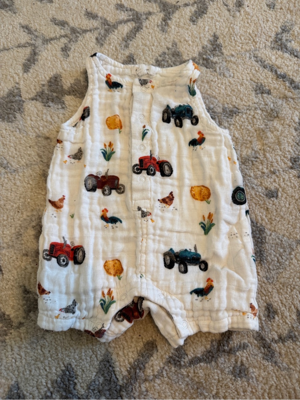Angel Dear White Muslin Romper